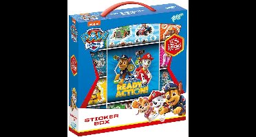PAW Patrol Stickers Totum sticker box 500+ speelgoed junior vanaf 3 jaar - knutselen en stickeren - 12 rollen stickers inclusief plak- en tekenboekje - schoencadeau Sint