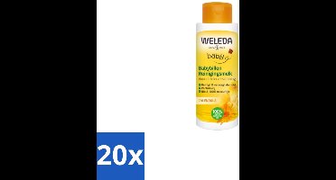 20 x WELEDA - Reinigingsmelk - Babybillen Calendula - 400 ml - Babybillen Verzorging - Natuurlijke Reinigingsmelk - Calendula Melk - Gevoelige Billetjes - Babyhuid Verzorging