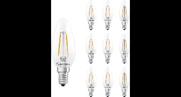Ledvance LED Filament Kaarslamp E14 - 1.8W 250lm 2700K 230V - Ø35mm - 10 stuks - Geschikt voor kroonluchters, wandlampen, sfeerverlichting - 10 stuks
