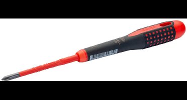 Bahco Insulated Slim Ergo™ Phillips Screwdriver With Ph1 Tri-component Handvat Rood