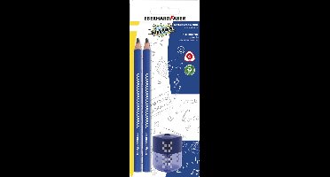 EBERHARD FABER set potloden TRI WINNER, 2B, blauw, 3-delig