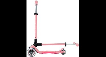 3-Wiel Step - Globber Primo Foldable Plus Lights Pastel Pink - roze - lichtgevende wielen - vouwbaar - in hoogte verstelbaar - vanaf 3 tot 9 jaar