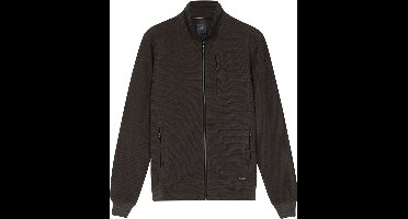 Baileys Dark Taupe Standaard lange mouw Regular Fit Structuur Vest 522230 87