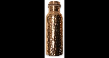 Koperen Drinkfles - 600 ml - gehamerd