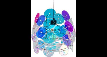 REALITY IRIDE - Hanglamp - Transparant iriserend - excl. 1x E27 4 W - Plafondbevestiging - In hoogte verstelbaar