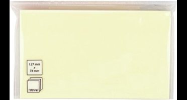 SOHO Zelfklevende memo's – Plakbare notitieblaadjes – Plakbare memo’s – Zelfklevend – 12,7 x 7,6 cm – 100 stuks – Ivoorwit – Geel