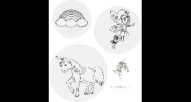 Creotime Mobiel Motifs Eenhoorn 12-15-18 Cm Karton Wit 3 Sets