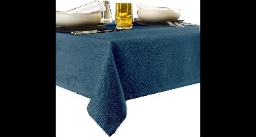 De Witte Lietaer Tafellaken, Gibson Turks Blauw - 145 x 220 cm - 100% Polyester