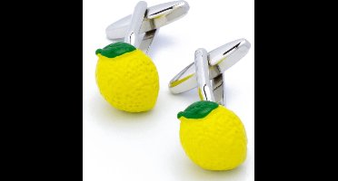 Manchetknopen - Citroen Fruit Geel