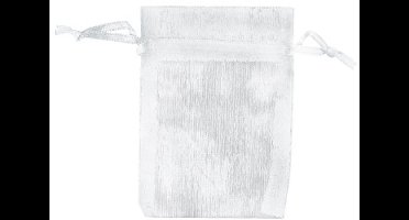 Organza buidels 9x12 - 100 stuks zilverkleur