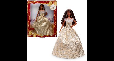 Barbie - Vrolijk Kerstfeest Pop - Brunette Pop - JBH96