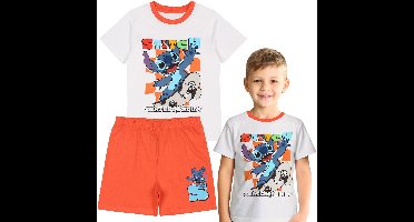 DISNEY Stitch KATOENEN TWEEDELIGE zomerpyjama voor jongens met korte mouwen 100% KATOEN