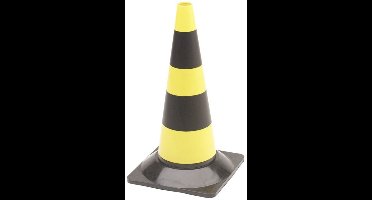 Perel Afzetkegel, voor het afbakenen van zones, zwart/geel, recreatief gebruik, 50 cm