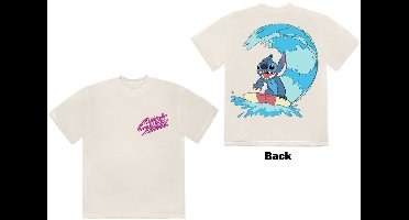 Disney - Stitch Surf Heren T-shirt - 2XL - Creme