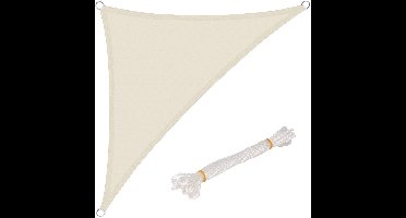 warraich-Zonnescherm en Windscherm van PES – Crèmekleurig met UV-bescherming-5x7x7 m