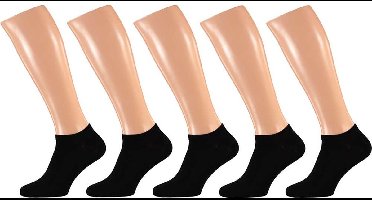 Apollo enkelsokken - 10x Paar - zwart - heren/dames - sneakersokken - maat 41-46
