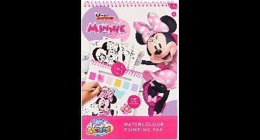 Minnie Mouse Waterverf Kleurboek met Kwast | 24 Pagina’s | Waterverfset voor Kinderen vanaf 3 Jaar | Disney Junior