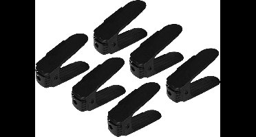 Benson Schoenenopbergers - 6x - zwart - kunststof - 6 paar - ruimtebesparend - schoenenrek