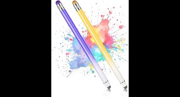 2 stuks styluspennen voor aanraakschermen - hoge gevoeligheid precisie stylus - siliconen tips - universeel - legering - duurzaam - mobiele telefoon tablets - compatibel met alle .