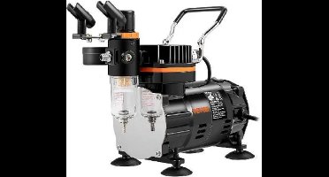 Airbrush Set Met Compressor - 120W - Verfpistool - Draagbaar Lichtgewicht 4 KG - Professionele Dual Action Airbrush Kit - Schilderij - Tattoo - Make Up - Taartdecoratie