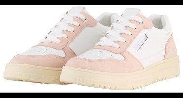 Tom Tailor - Sneakers van hoogwaardig imitatieleer - Maat 38 - white-nude