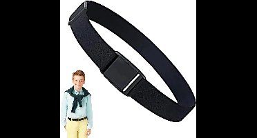 Zeynomax - Kinderriem voor jongens en meisjes - Zwart - Geschikt voor schooluniformen en vrijetijdskleding