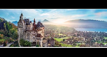 Trefl Trefl - Puzzels - 1000 Panorama" - Kasteel van Menthon, Frankrijk".