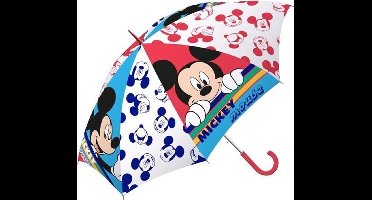 Disney Kinderparaplu Mickey 40 Cm Polyester Rood/wit/blauw