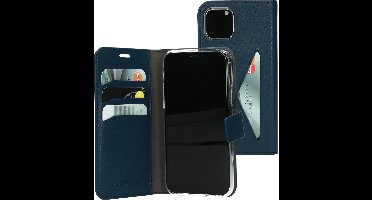 Mobiparts hoesje geschikt voor Apple iPhone 11 Pro - Wallet/Boekhoesje - Eco Leer - Magneet Sluiting - Opberg vakken - Blauw