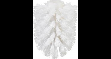 Tesa vervanging kop voor Toiletborstel Wit Chroom 15.5x19x7.5cm zonder boren Verchroomd metaal Kunststof