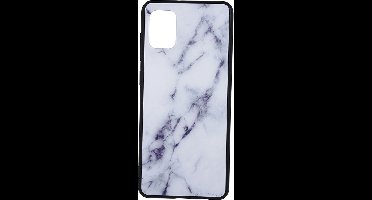 Shop4 - Samsung Galaxy A31 Hoesje - Harde Back Case Marmer Wit