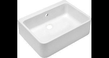 Villeroy & Boch O'novo gootsteen met overloop 49.5x40x17cm - ceramic+ wit