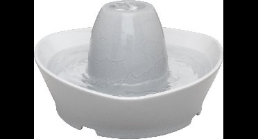PetSafe® Streamside Ceramic Pet Fountain - Keramische drinkfontein voor katten en kleine honden - Water borrelt zacht over de toren - Door het design van alle kanten bereikbaar - 1,8 liter - PetSafe Streamside