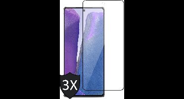 Screenprotector geschikt voor Samsung Note 20 - Full Glas PET Folie Screen Protector - 3 Stuks