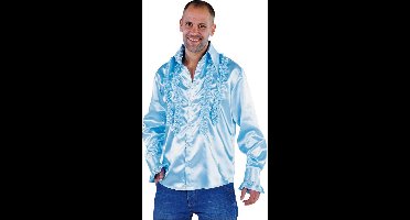 Magic By Freddy Verkleedblouse Rouches Heren Polyester Blauw Mt M