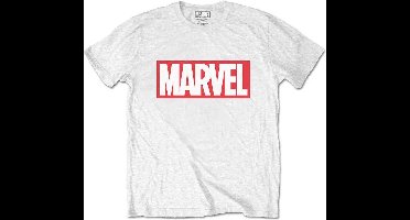 Marvel Marvel - Box Logo Heren T-shirt - L - Wit