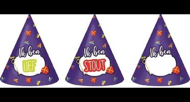 Haza Original Hoedjes Sinterklaas Papier Paars One-size 6 Stuks