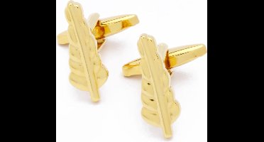 Manchetknopen - Blad Boom Goudkleurig