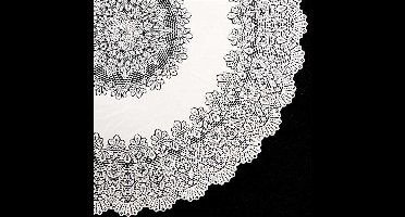 Tafelkleed Amira Vinyl 152cm Rond white