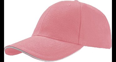 Atlantis Liberty Sandwich Heavy Brush Cotton 6 Panel Cap (Pack of 2) (Roze)