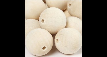Creativ Company Houten Kralen 35 mm Naturel 50 stuks