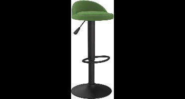 vidaXL - Barkruk - fluweel - donkergroen