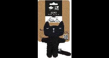 I Love Happy Cats - Anneleen Bru - Zeno - Navulbaar Katvormig Trapkussen 12x4x18cm Zwart - 174096