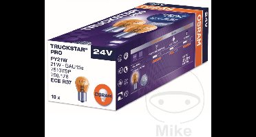 Osram 7510TSP 21W 24V BAU15S UNV1 TRUCKSTAR® PRO PY21W 24V