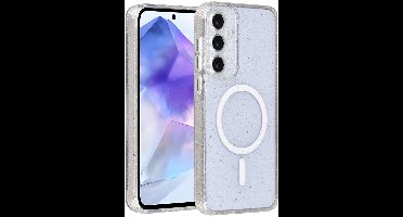 TUNIQ telefoonhoesje voor Samsung Galaxy A55 - MagSafe met glitter - Transparant