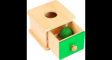 Educo Educatief speelgoed 'Kiekeboekist gehaakte bal' - Sensorisch speelgoed 1 jaar - Spelend leren Motoriek - Houten speelgoed - Motoriek speelgoed - Vanaf 18 maanden