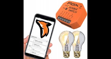 Dubbele WiFi Schakelaar 230V FOX DOUBLE SWITCH 2 - 2 Kanaals