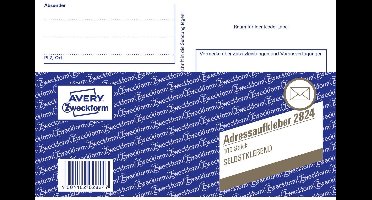 Avery 2824, Wit, Rechthoek, A6, Papier, 148 mm, 105 mm