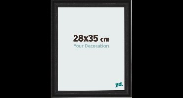 Your Decoration - Fotolijst 28x35 cm - MDF - Zwart Houtnerf - Lazio