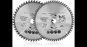 Cirkelzaagblad 250 mm 48T & 60T TCT-zaagblad 30 mm boring